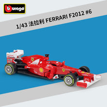 Load image into Gallery viewer, New Formula 1 Felipe Massa Ferrari #6 Car Model F1 Racing Driver F2012 Hybrid 1:43 By Bburago