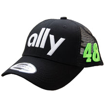 Load image into Gallery viewer, Alex Bowman No 48 Ally Racing NASCAR Baseball Cap Official Team Trucker Hat in Black