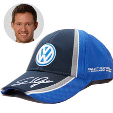 Load image into Gallery viewer, Official Sebastien Ogier VW Volkswagen WRC Podium #1 Baseball Hat Champion Signature Cap Blue