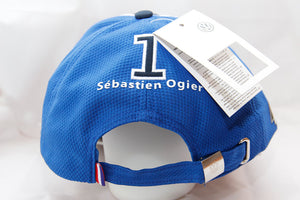 Official Sebastien Ogier VW Volkswagen WRC Podium #1 Baseball Hat Champion Signature Cap Blue