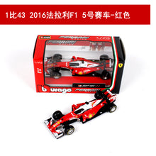 Load image into Gallery viewer, New Formula 1 Kimi Raikkonen 7 Ferrari Car Model F1 Racing Driver Season 2016-2018 Hybrid 1:43 By Bburago