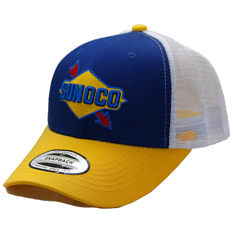 Erik Jones No 43 SUNOCO Racing NASCAR Baseball Cap Official Team Trucker Hat in Yellow