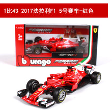 Load image into Gallery viewer, New Formula 1 Fernando Alonso 14 Ferrari Car Model F1 Racing Driver F14T Hybrid 1:43 By Bburago