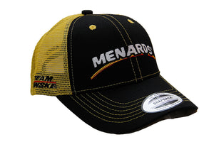Ryan Blaney No 12 Team Penske NASCAR Netback Cap Official Trucker Hat in Yellow