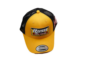 Chase Briscoe No 14 Rush Truck Centers NASCAR Netback Cap Official Team Trucker Hat in Yellow