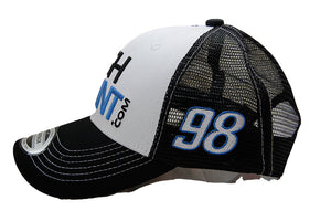 Chase Briscoe No 98 High Point NASCAR Netback Cap Official Team Trucker Hat in Black