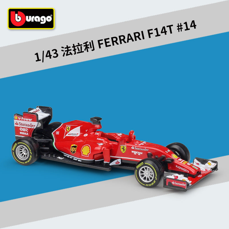 New Formula 1 Fernando Alonso 14 Ferrari Car Model F1 Racing Driver F14T Hybrid 1:43 By Bburago