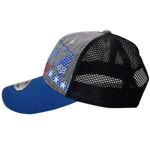 Official Fox Racing Strapback Motosport Baseball Cap Mesh Truck Cachucha Hat Blue