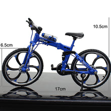 Load image into Gallery viewer, Foldable Alloy Mini Mountain Bike and Bottle Toy Die-cast MTB Finger Racing Bicycle Model