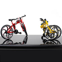 Load image into Gallery viewer, Foldable Alloy Mini Mountain Bike and Bottle Toy Die-cast MTB Finger Racing Bicycle Model