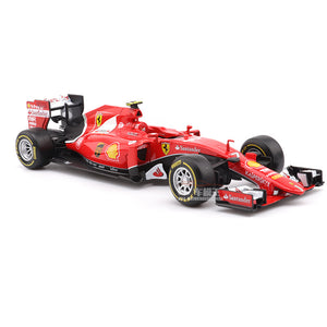 New Formula 1 Kimi Raikkonen 7 Ferrari Car Model SF15-T F1 Racing Driver Season 2015 Hybrid 1:24 By Bburago