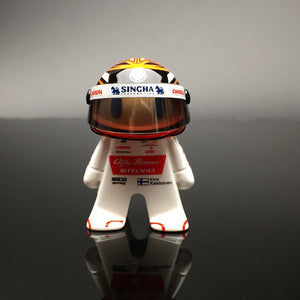 New F1 2020 Kimi Raikkonen Alfa Romeo Racing Cute Mini Figure Formula 1 Race-Car Driver Figurine