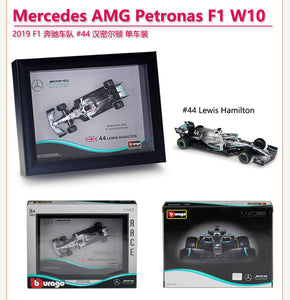 New Frame Formula 1 Lewis Hamilton 44 Ferrari Car Model F1 W10 Racing Driver 2019 Hybrid 1:43