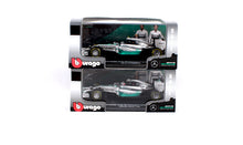 Load image into Gallery viewer, New Formula 1 Lewis Hamilton 44 AMG Mercedes Benz Car Model Hybrid 1:32 By Bburago