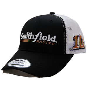 Aric Almirola No 10 Smith Field NASCAR Baseball Cap Official Team Trucker Hat in Black