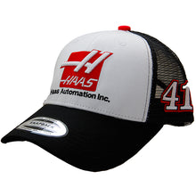 Load image into Gallery viewer, Kurt Busch No 41 HAAS NASCAR Netback Cap Official Team Trucker Hat in Black