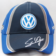 Load image into Gallery viewer, Official Sebastien Ogier VW Volkswagen WRC Podium #1 Baseball Hat Champion Signature Cap Blue