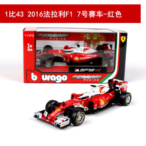 New Formula 1 Kimi Raikkonen 7 Ferrari Car Model F1 Racing Driver Season 2016-2018 Hybrid 1:43 By Bburago