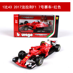 New Formula 1 Kimi Raikkonen 7 Ferrari Car Model F1 Racing Driver Season 2016-2018 Hybrid 1:43 By Bburago