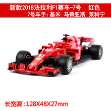 Load image into Gallery viewer, New Formula 1 Kimi Raikkonen 7 Ferrari Car Model F1 Racing Driver Season 2016-2018 Hybrid 1:43 By Bburago