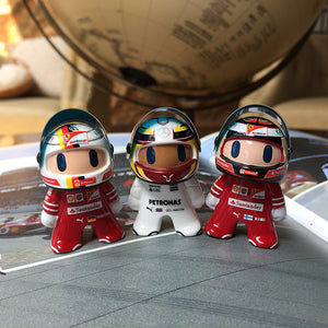 New F1 Ferrari Michael Schumacher Cute Mini Figure Formula 1 Toy Racing Driver Figurine
