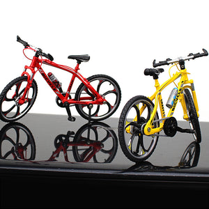 New Flat Bar Alloy Mini Dual Suspension Mountain Bike Toy MTB Finger Racing Bicycle