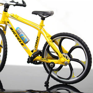 New Flat Bar Alloy Mini Dual Suspension Mountain Bike Toy MTB Finger Racing Bicycle