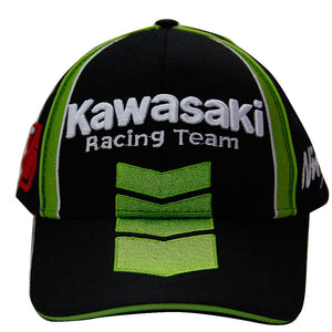 Official Kawasaki Motorcycle Ninja Baseball Racing Team 76 Hat Black Green Cap