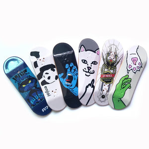 New Pro Mini Finger Skateboard Monster Panda Cat Painting Performance Fingerboard